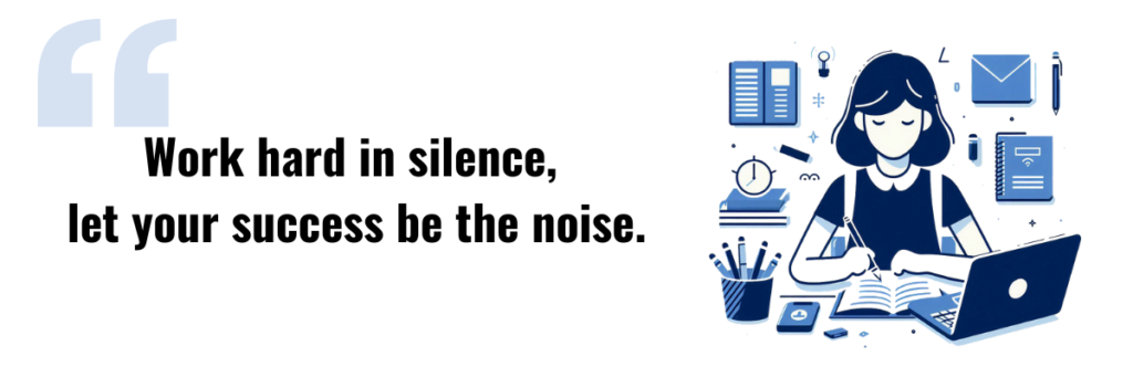 Reading room or study space motivational quote